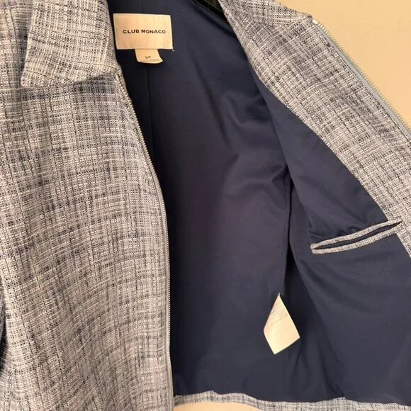 Club Monaco Cropped Tweed Jacket - Picture 8 of 12